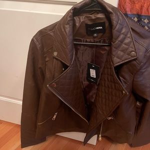 Fashion Nova faux leather moto jacket
